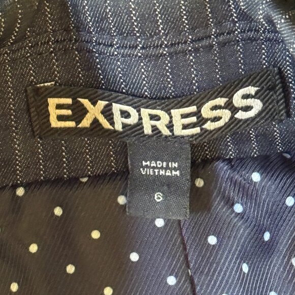 Express Navy Pinstripe Blazer 6 - Picture 5 of 7